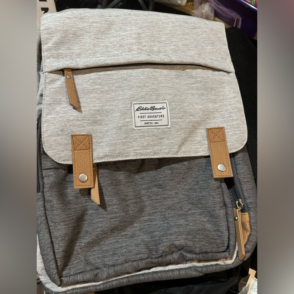 Eddie Bauer 030-04-3253 Backpack Diaper Bag - Gray